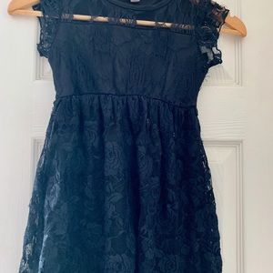 Black Lace Toddler Girl Dress